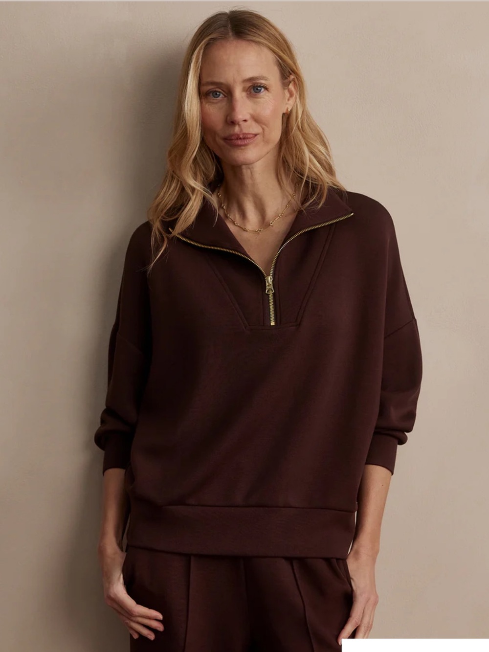 NWT VARLEY Hawley Half-Zip Sweat